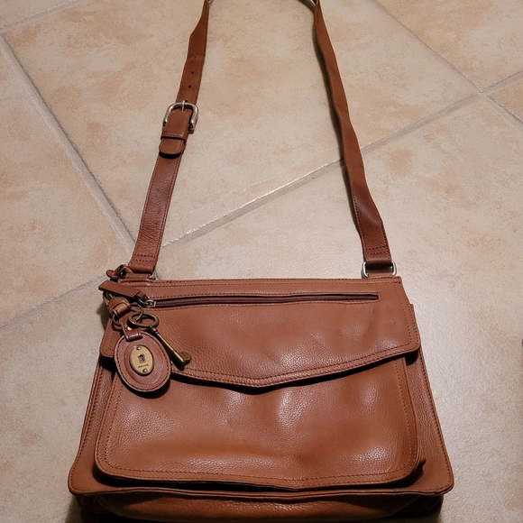 Authentic FOSSIL  Leather Double sided crossbody bag - Picture 4 of 13